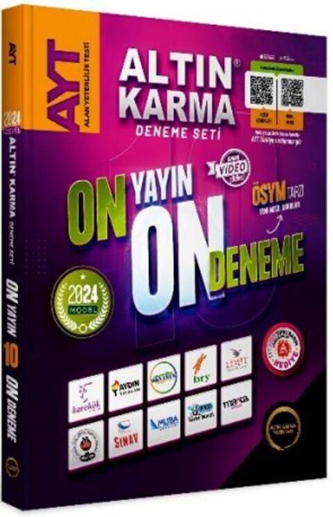 Altın Karma Yayınları 2024 AYT 10 Farklı Yayın 10 Farklı Deneme Seti Son 1 Yıl Çıkmış Sorular Hediye