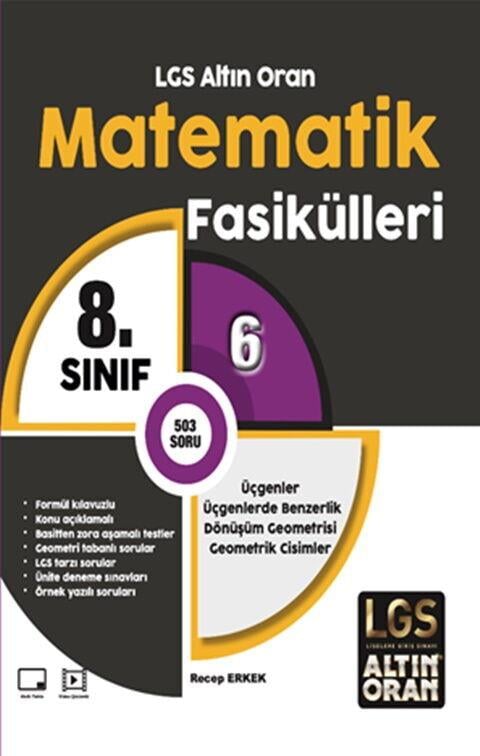 Altın Oran Yayınları 8. Sınıf LGS Matematik Üçgenler Üçgenlerde Benzerlik Fasikülleri