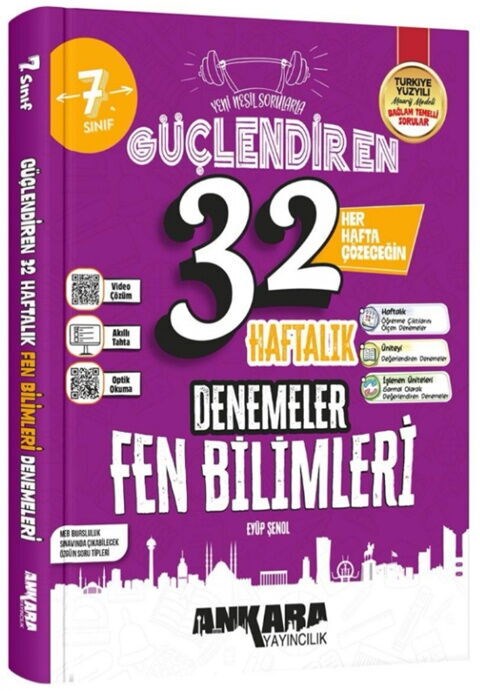 Ankara Yayıncılık 7. Sınıf Fen Bilimleri 32 Haftalık Güçlendiren Denemeleri