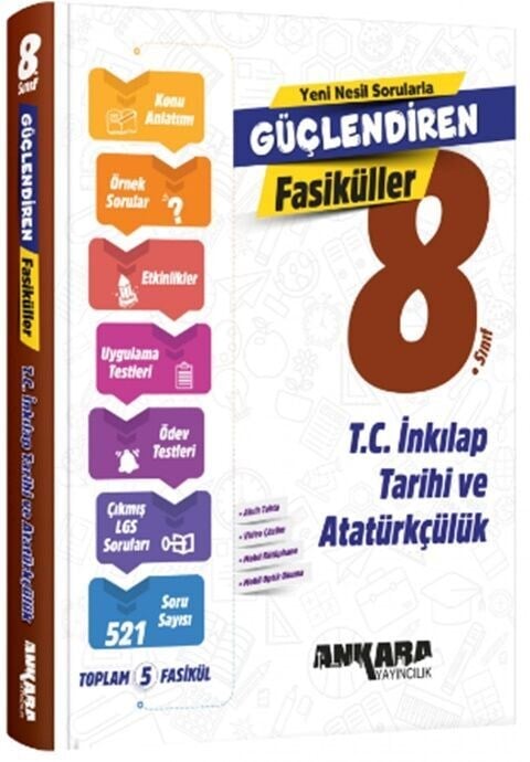 Ankara Yayıncılık 8. Sınıf T.C. İnkılap Tarihi ve Atatürkçülük Güçlendiren Fasiküller