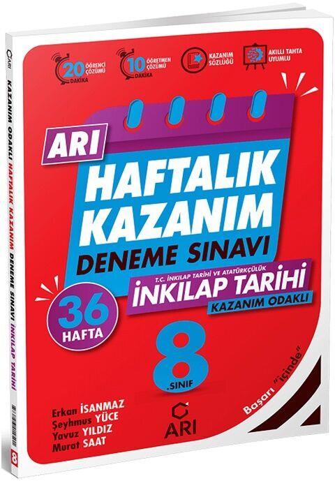 Arı Yayıncılık 8. Sınıf T.C. İnkılap Tarihi ve Atatürkçülük Haftalık Kazanım Denemeleri