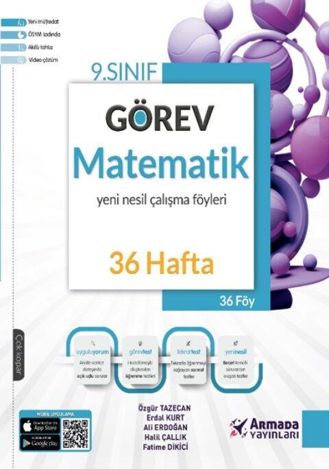 Armada Yayınları 9. Sınıf Matematik Görev Yeni Nesil 36 Hafta Çalışma Föyleri