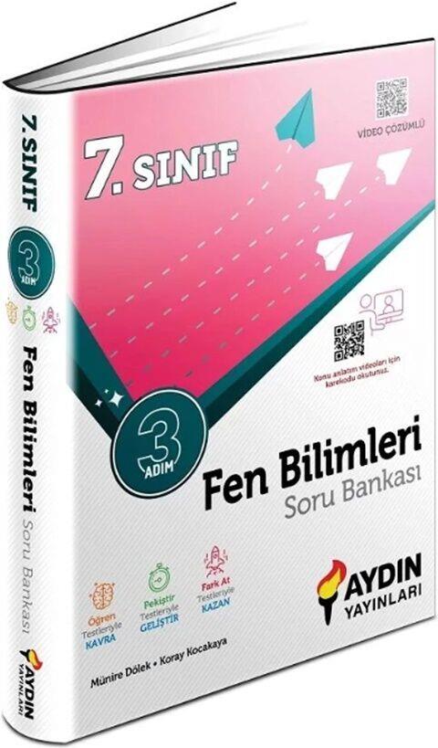 Aydın Yayınları 7. Sınıf Fen Bilimleri 3 Adım Soru Bankası Video Çözümlü