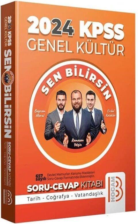 Benim Hocam KPSS 2024 Genel Kültür Sen Bilirsin Tarih Coğrafya Vatandaşlık Soru Cevap Kitabı