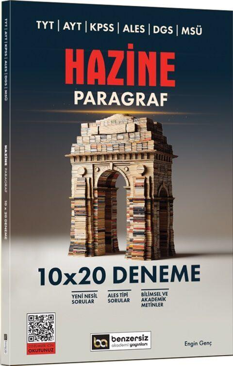 Benzersiz Akademi Yayınları TYT AYT KPSS ALES DGS MSÜ Hazine Paragraf 10 x 20 Deneme