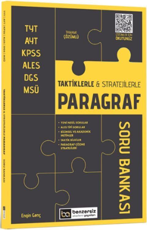 Benzersiz Akademi Yayınları TYT AYT KPSS ALES DGS MSÜ Taktiklerle ve Stratejilerle Paragraf Soru Bankası