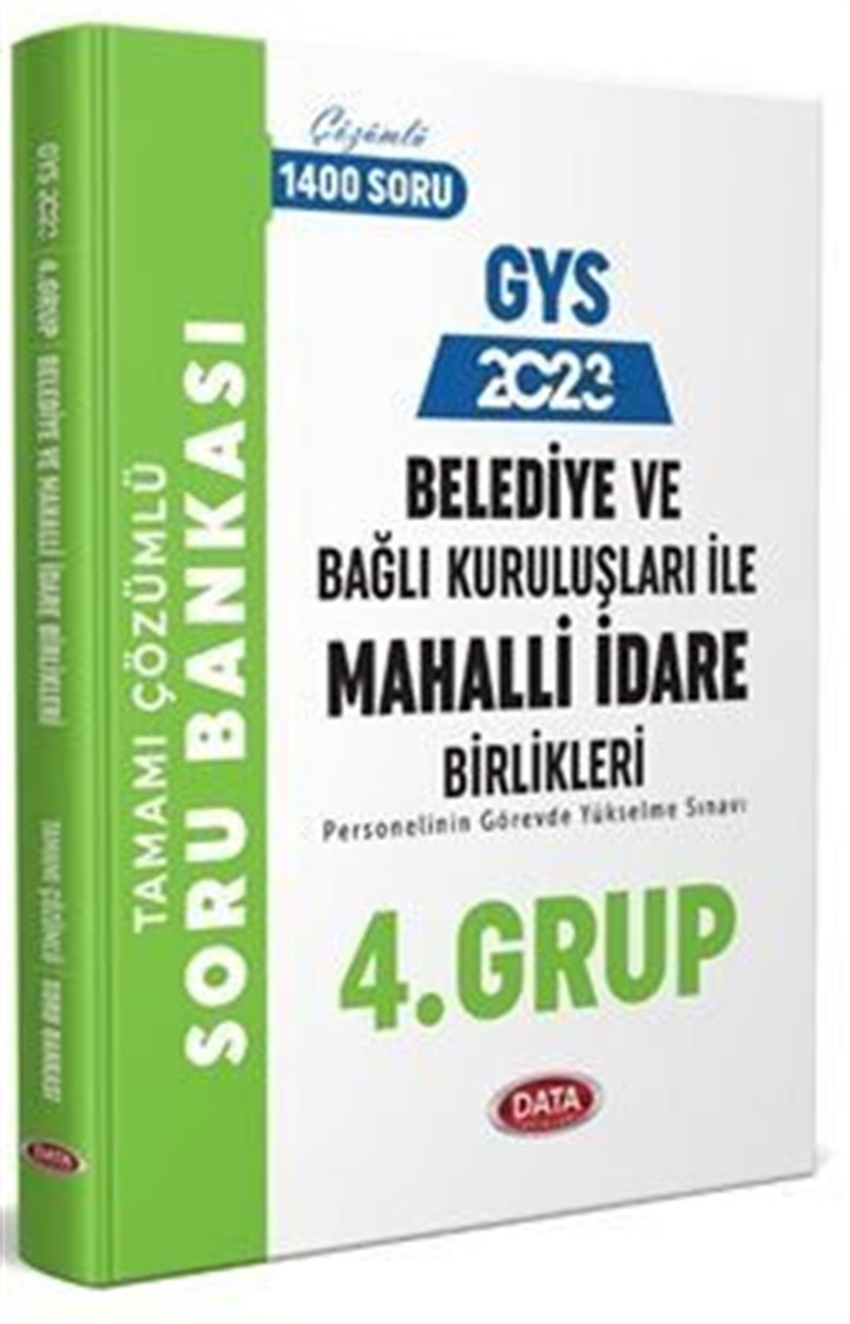 Data Yayınları 2026 GYS ÜDS Belediye Bağlı Kuruluşları İle Mahalli İdare Birlikleri 4. Grup Prestij Soru Bankası