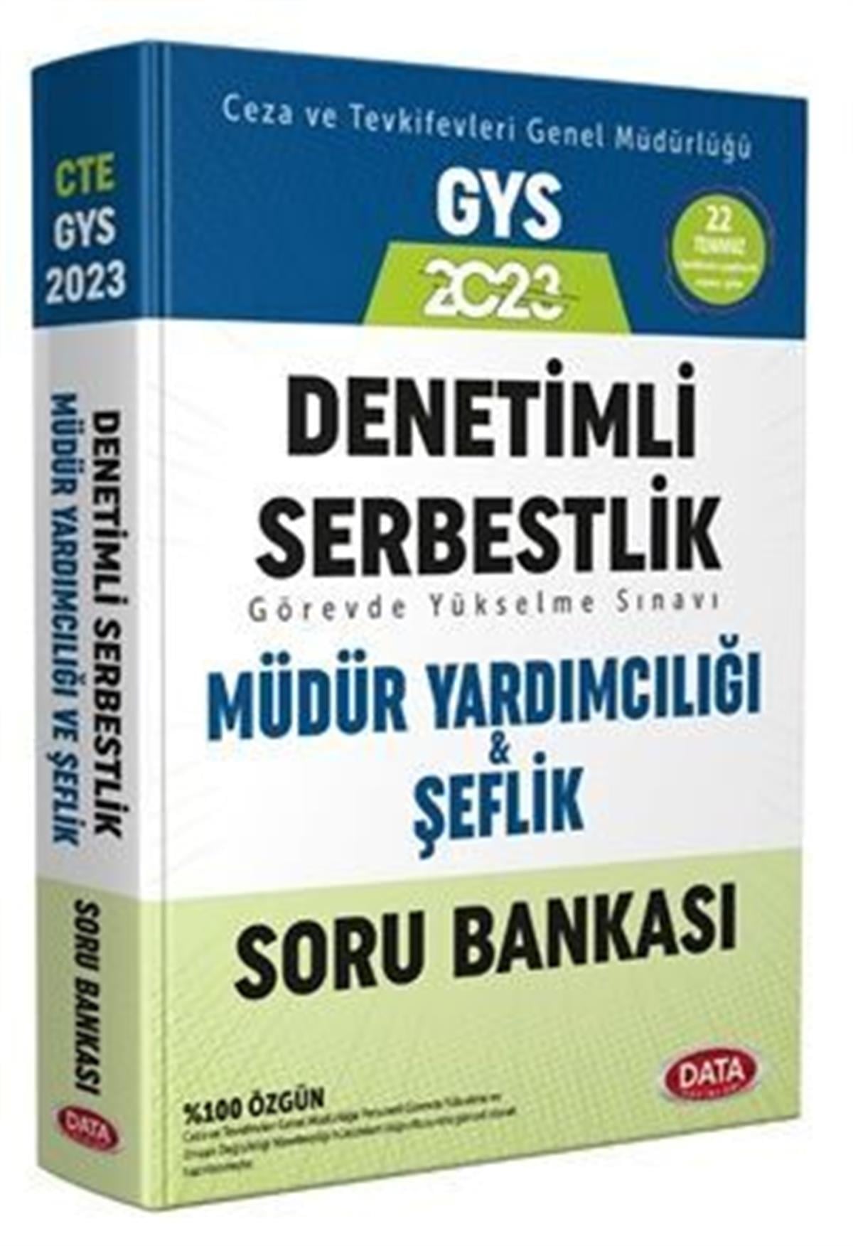 Data Yayınları 2023 Ceza ve Tevkifevleri Denetimli Serbestlik Müdür Yardımcılığı ve Şeflik GYS Soru Bankası