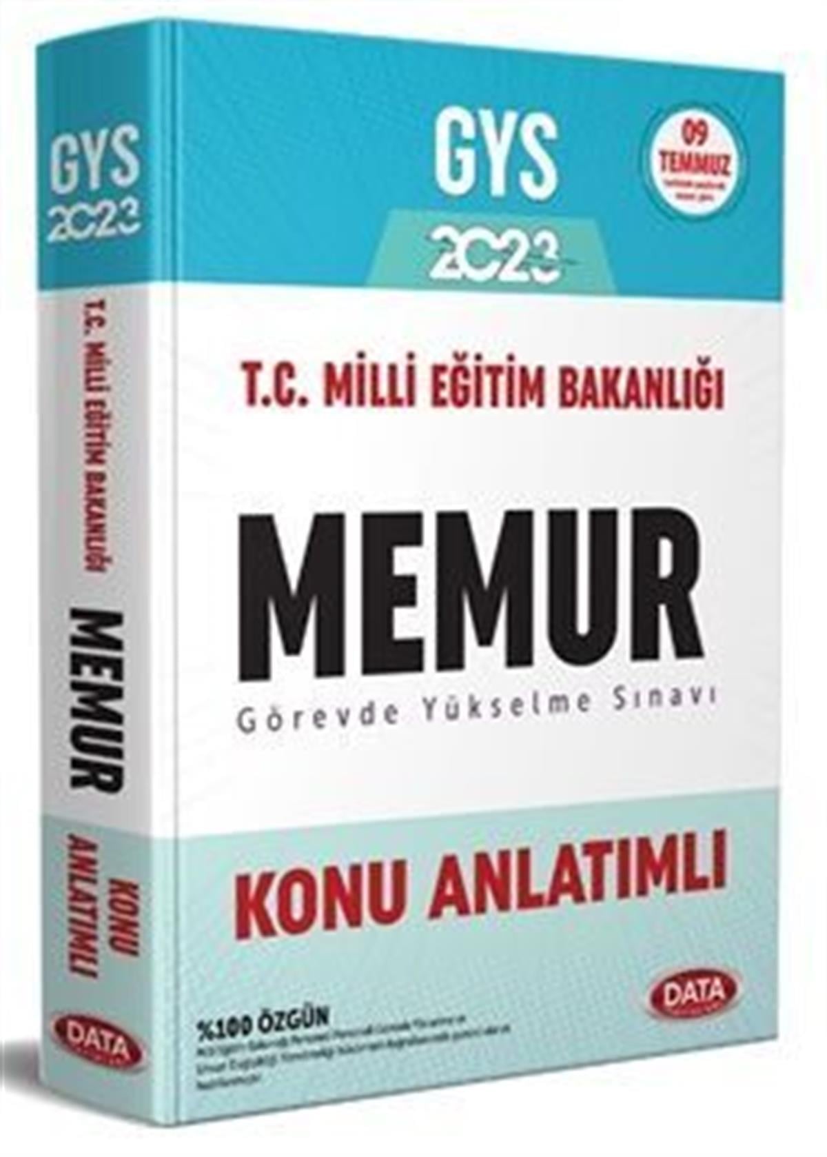 Data Yayınları 2023 GYS Milli Eğitim Bakanlığı Memur Konu Anlatımlı