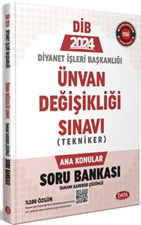 Data Yayınları 2024 Diyanet İşleri Başkanlığı Ünvan Değişikliği Sınavı Tekniker Ana Konular Soru Bankası
