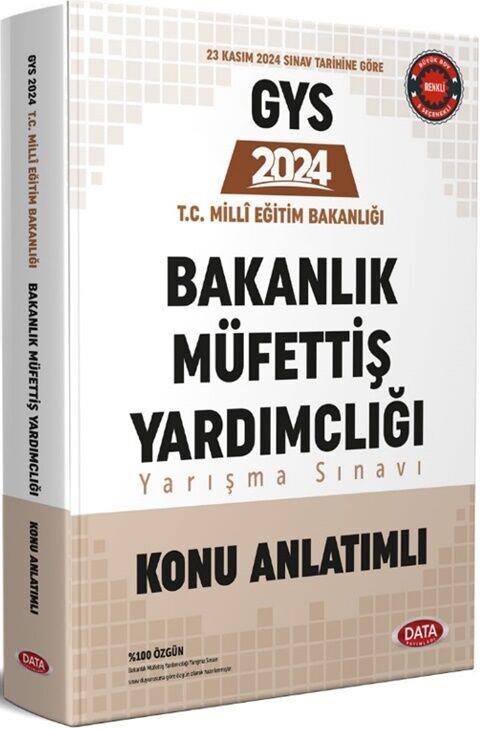 Data Yayınları 2024 GYS T.C. Milli Eğitim Bakanlığı Müfettiş Yardımcılığı Yarışma Sınavı Konu Anlatımlı