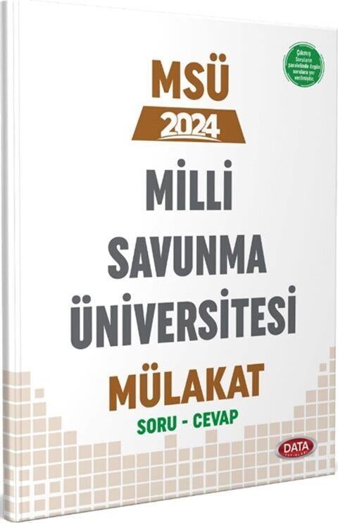 Data Yayınları 2024 MSÜ Milli Savunma Üniversitesi Mülakat Soru Cevap