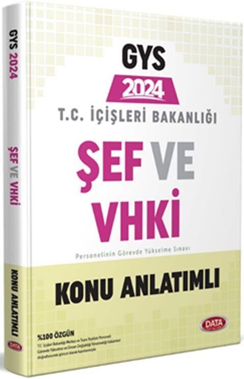 Data Yayınları 2024 T.C. İçişleri Bakanlığı Şef ve VHKİ Konu Anlatımlı