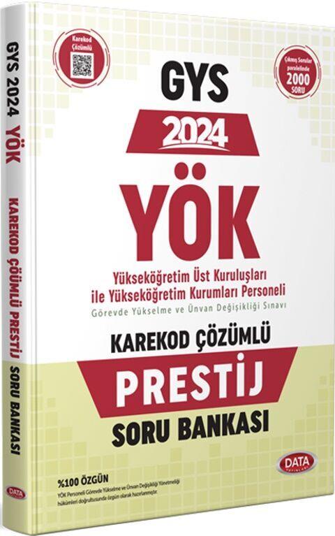 Data Yayınları 2024 YÖK Üst Kuruluşları İle YÖK Personeli GYS Prestij Soru Bankası Karekod Çözümlü