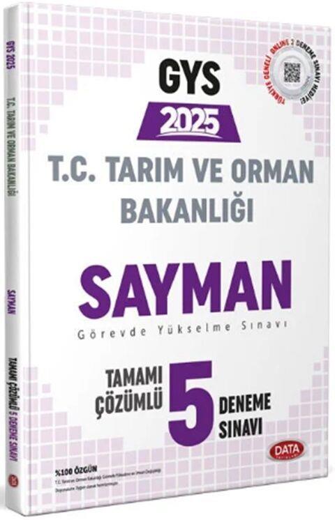 Data Yayınları 2025 GYS Tarım ve Orman Bakanlığı Sayman Tamamı Çözümlü 5 Deneme Sınavı