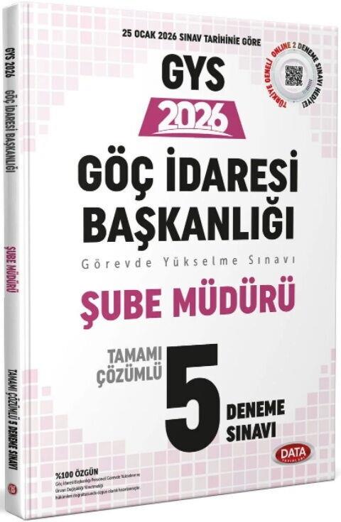 Data Yayınları 2026 GYS Göç İdaresi Başkanlığı Şube Müdürlüğü Tamamı Çözümlü 5 Deneme