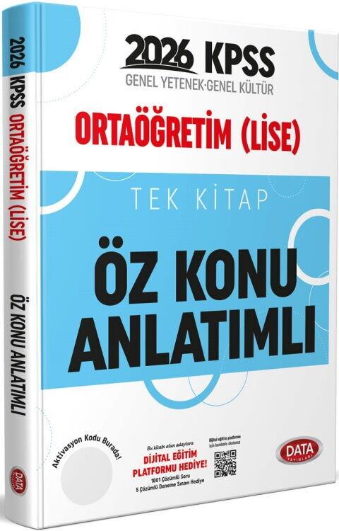 Data Yayınları 2026 KPSS Ortaöğretim Tek Kitap Öz Anlatımlı Konu Anlatımlı