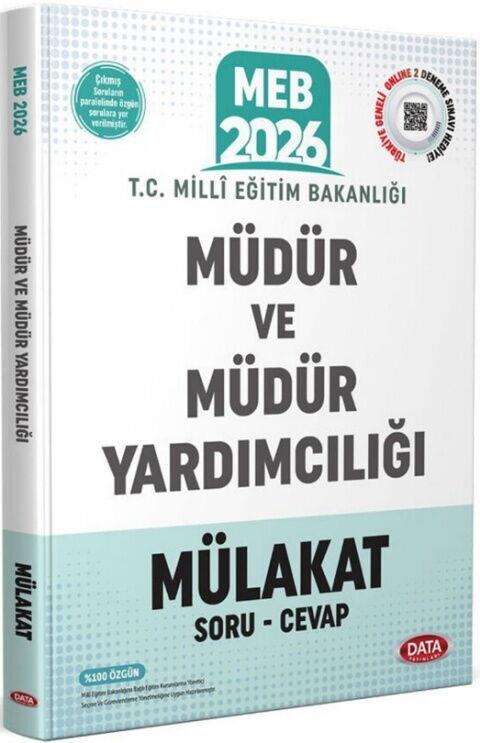 Data Yayınları 2026 MEB Müdür Ve Müdür Yardımcılığı Mülakat Soru Cevap