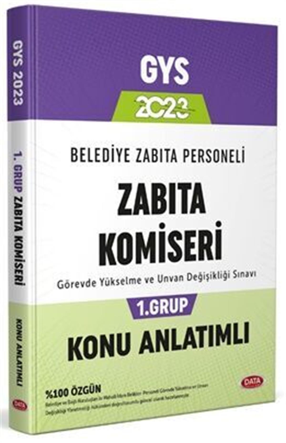 Data Yayınları GYS Beldeiye Zabıta Personeli Zabıta Komiseri 1. Grup Konu Anlatımlı