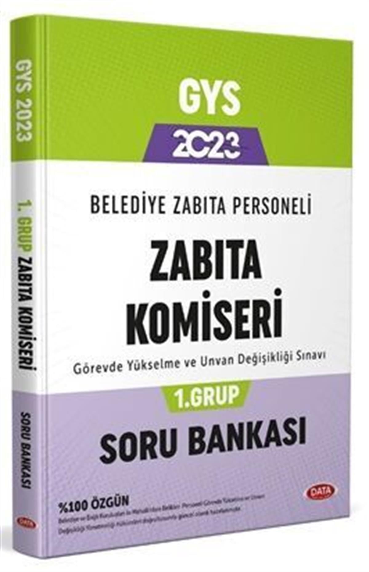 Data Yayınları GYS Beldeiye Zabıta Personeli Zabıta Komiseri 1. Grup Soru Bankası