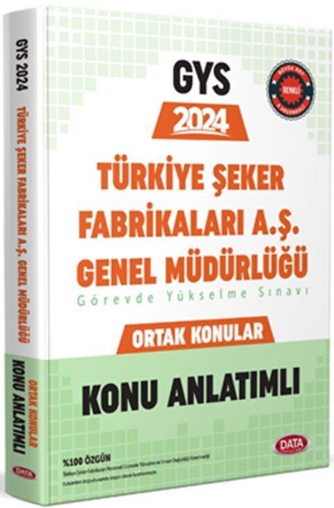 Data Yayınları Türkiye Şeker Fabrikaları A.Ş. Müdürlüğü GYS Ortak Konular Konu Anlatımlı