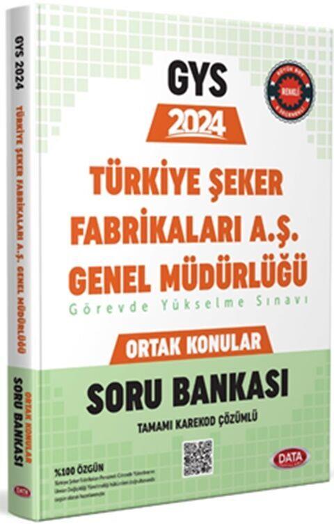 Data Yayınları Türkiye Şeker Fabrikaları A.Ş. Müdürlüğü GYS Ortak Konular Soru Bankası