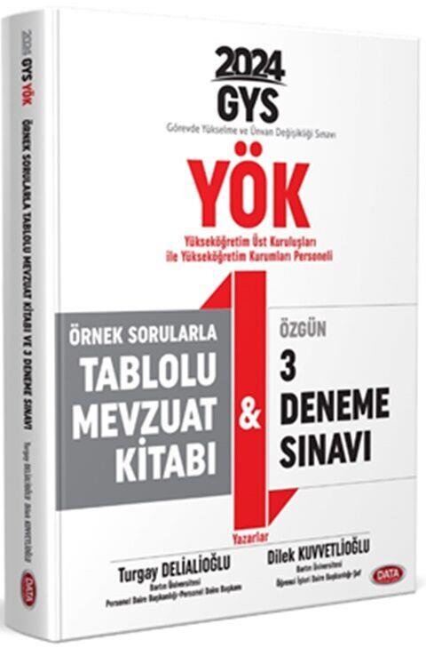 Data Yayınları YÖK Üst Kuruluşları ile YÖK Personeli GYS Örnek Sorular Tablolu Mevzuat Kitabı ve 3 Deneme Sınavı