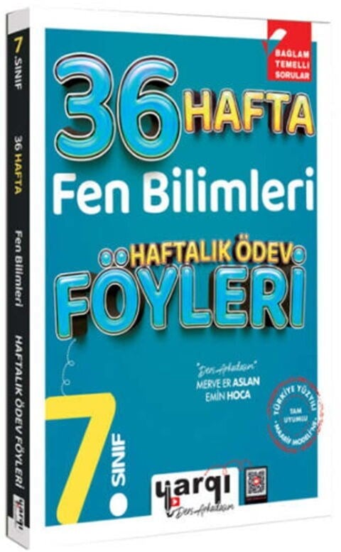 Ders Arkadaşım 7. Sınıf Fen Bilimleri 36 Haftalık Ödev Föyleri