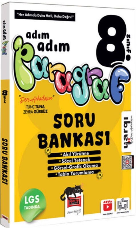 Ders Arkadaşım 8. Sınıf Adım Adım Paragraf Soru Bankası
