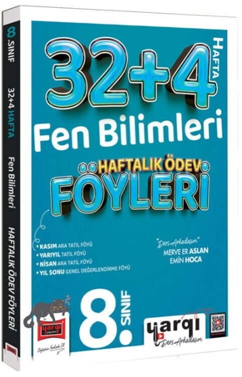 Ders Arkadaşım 8. Sınıf Fen Bilimleri 32+4 Haftalık Ödev Föyleri