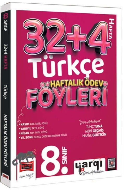 Ders Arkadaşım 8. Sınıf Türkçe 32+4 Haftalık Ödev Föyleri