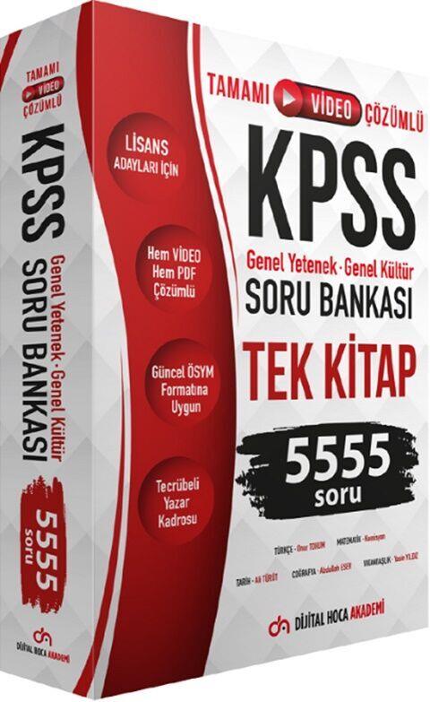 Dijital Hoca KPSS Genel Yetenek Genel Kültür 5555 Soru Bankası Tek Kitap