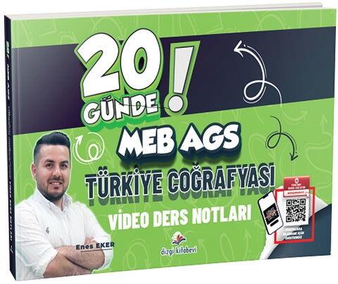 Dizgi Kitap 2026 MEB AGS 20 Günde Türkiye Coğrafyası Video Ders Notları
