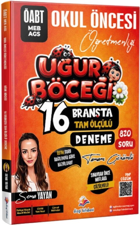 Dizgi Kitap 2026 MEB AGS ÖABT Uğur Böceği Okul Öncesi Öğretmenliği Tamamı PDF Çözümlü 16 Branşta Tam Ölçülü Deneme