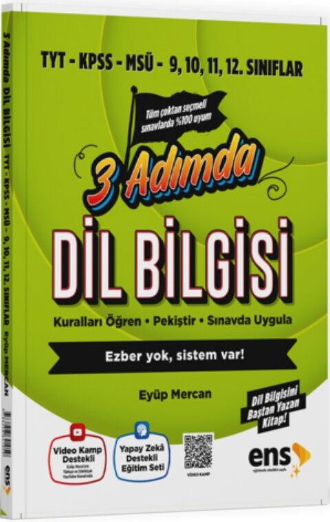 ENS Yayıncılık TYT KPSS MSÜ Dil Bilgisi 3 Adımda Video Destekli Soru Bankası