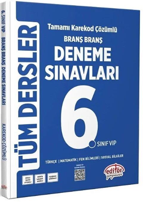 Editör Yayınları 6. Sınıf Tüm Dersler Ünite Ünite Deneme Sınavları