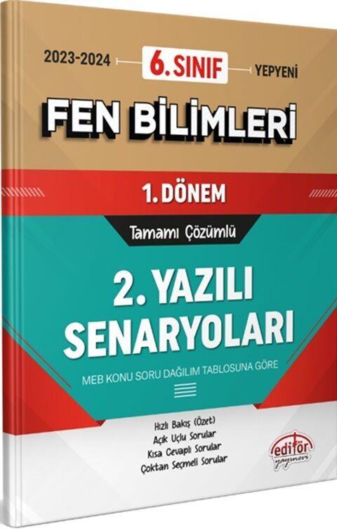 Editör Yayınları 6.Sınıf Fen Bilimleri 1.Dönem Ortak Sınavı 2.Yazılı Senaryoları Tamamı Çözümlü