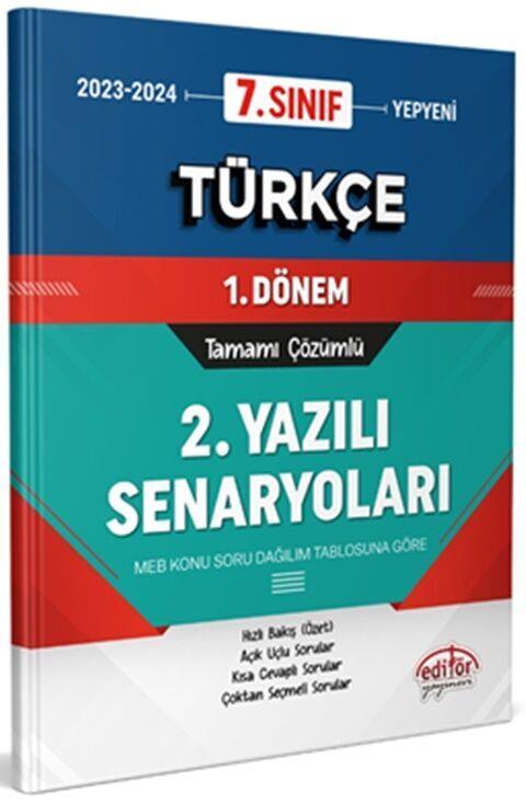 Editör Yayınları 7. Sınıf Türkçe 1. Dönem Ortak Sınav 2. Yazılı Senaryoları Tamamı Çözümlü