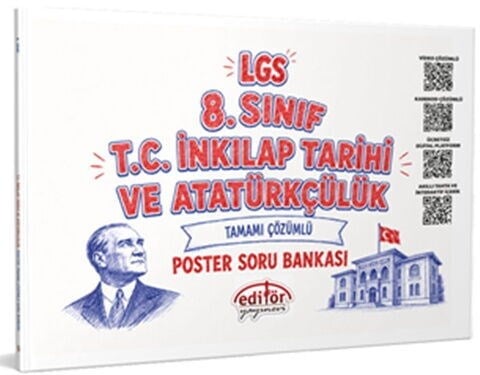 Editör Yayınları 8. LGS Sınıf T.C. İnkılap Tarihi ve Atatürkçülük Poster Soru Bankası