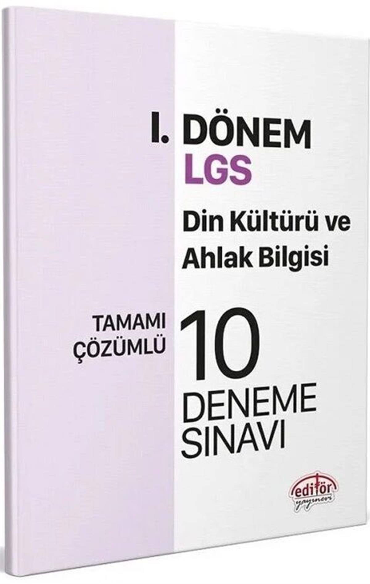 Editör Yayınları 8. Sınıf LGS Din Kültürü ve Ahlak Bilgisi 1. Dönem 10 Deneme