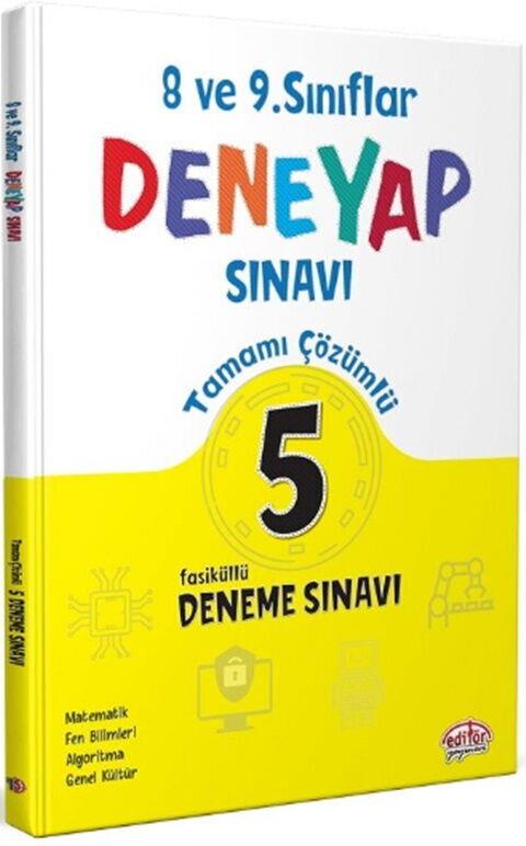 Editör Yayınları 8. ve 9. Sınıf Tüm Dersler Deneyap 5 Deneme