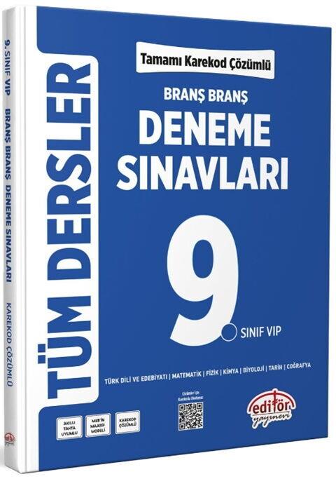 Editör Yayınları 9. Sınıf Tüm Dersler Branş Branş Deneme Sınavları