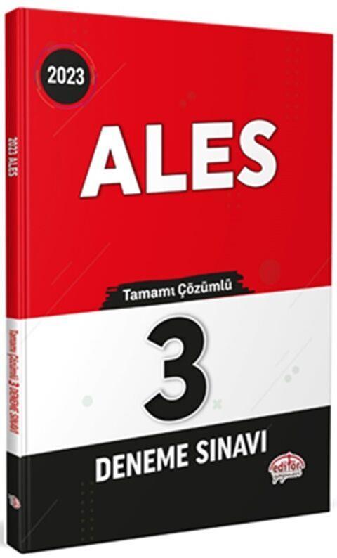Editör Yayınları ALES Tamamı Çözümlü 3 Deneme Sınavı