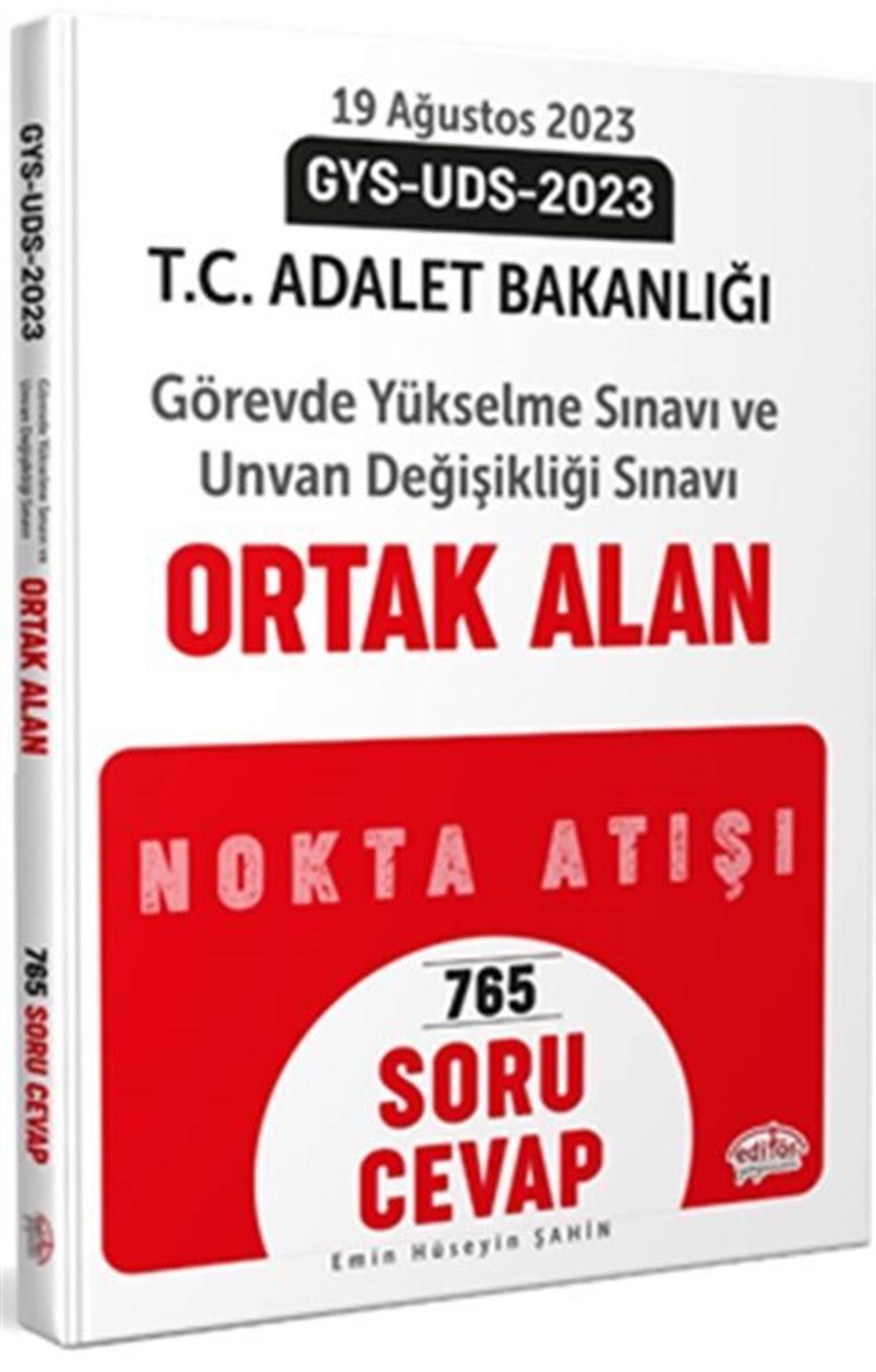 Editör Yayınları Adalet Bakanlığı GYS UDS Ortak Alan Soru Cevap