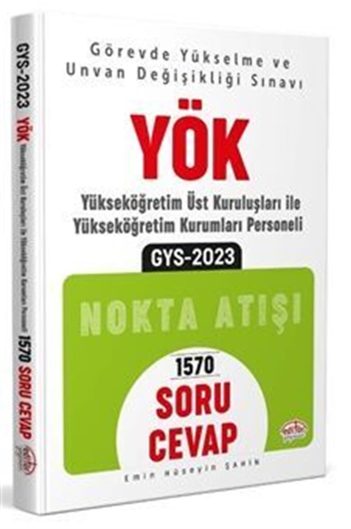 Editör Yayınları GYS Yök Nokta Atışı Soru Cevap