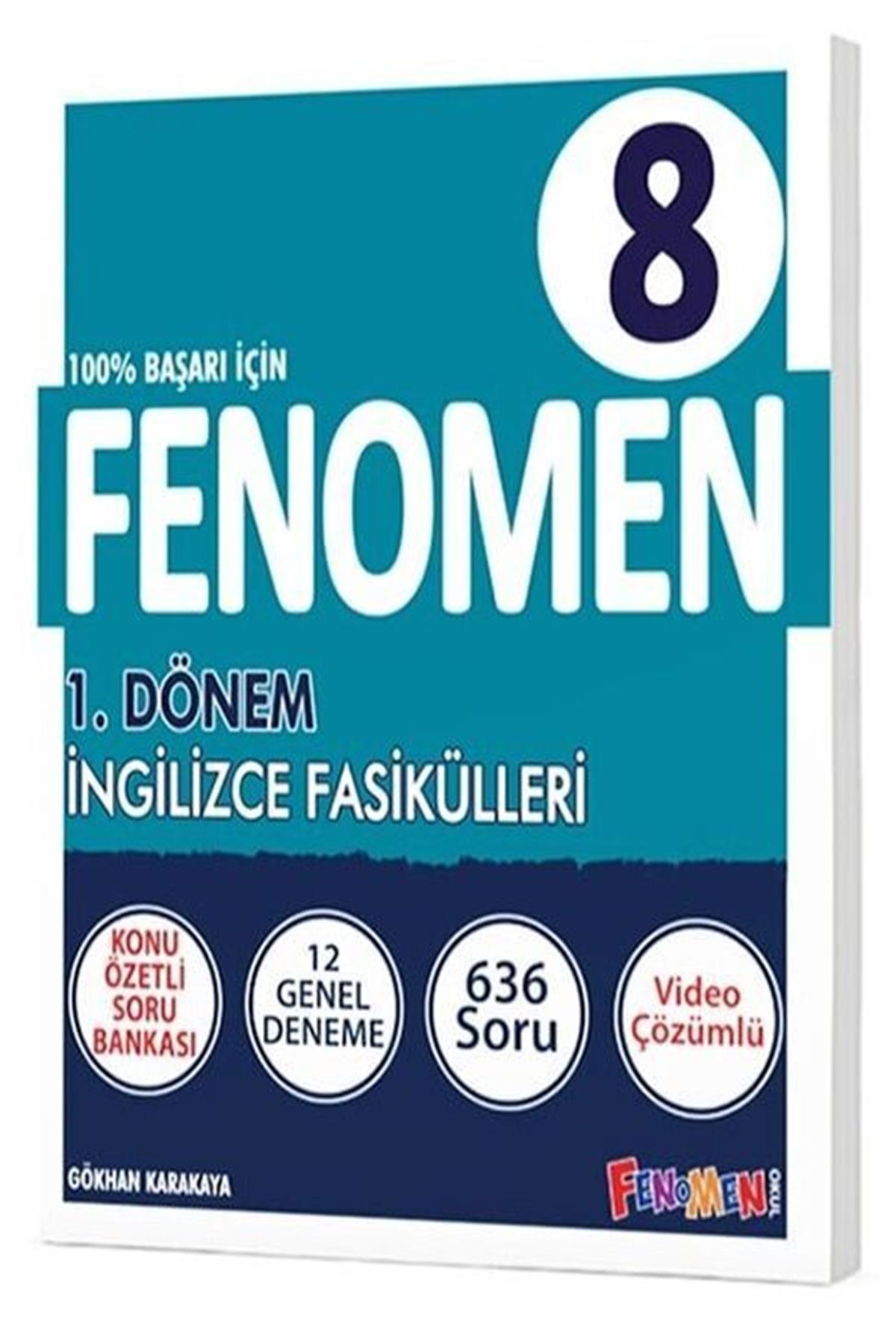 Fenomen Okul Yayınları 2023 8. Sınıf LGS İngilizce 1. Dönem Fenomen 12 Deneme Özel Baskı