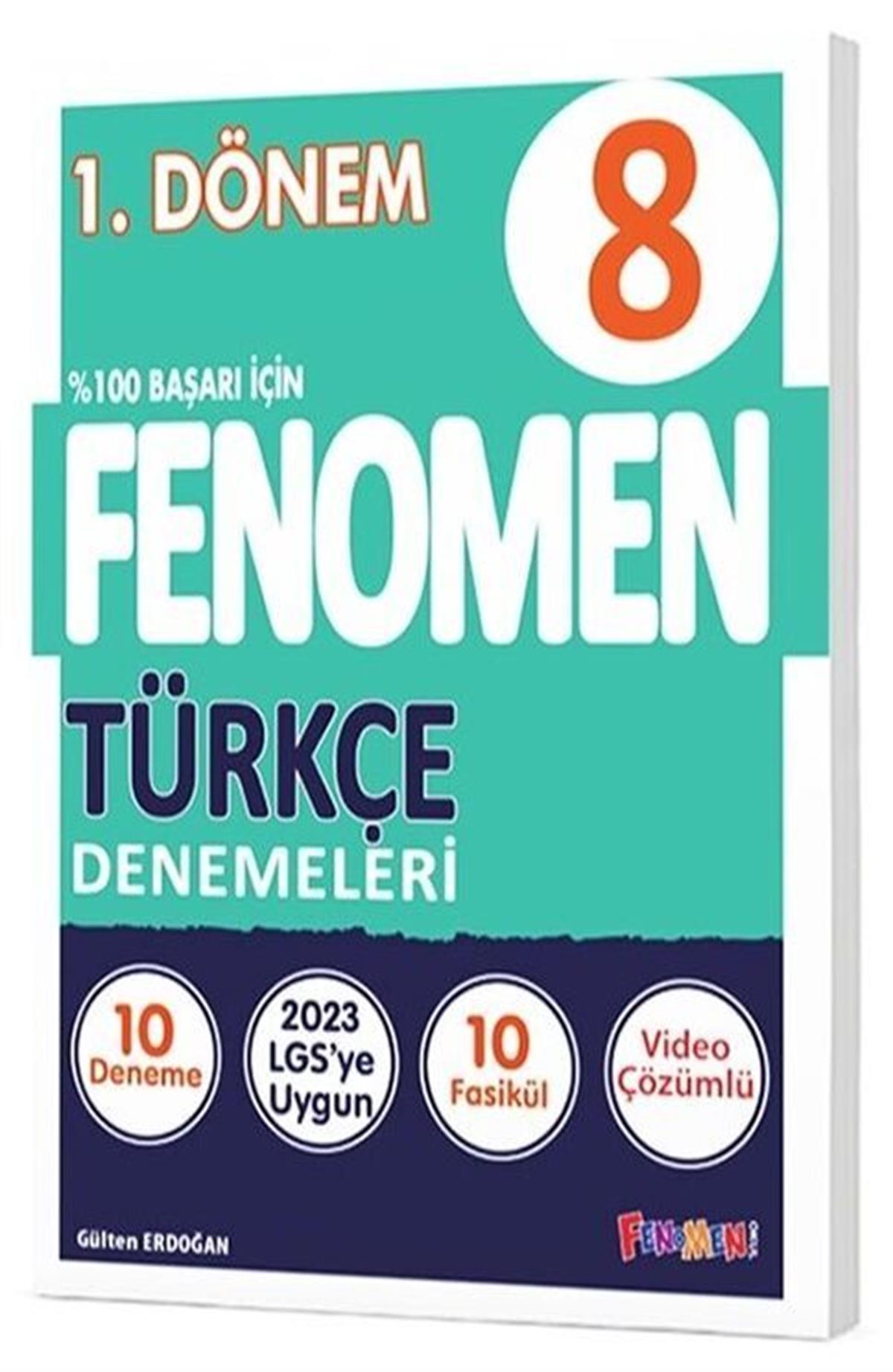 Fenomen Okul Yayınları 2023 8. Sınıf LGS Türkçe 1. Dönem Fenomen 10 Deneme Özel Baskı