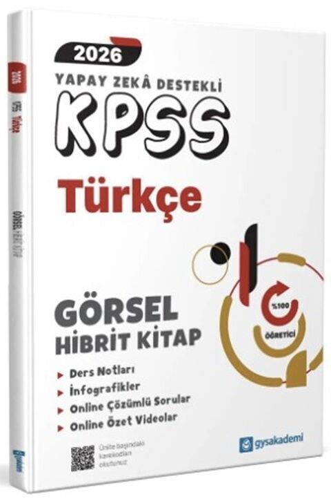 GYSAkademi Yayınları KPSS Türkçe Yapay Zeka Görsel Hibrit Kitap