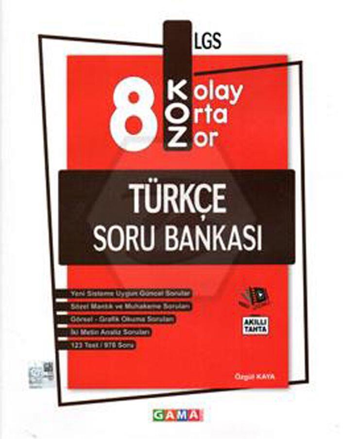 Gama Okul Yayınları 8. Sınıf LGS Türkçe KOZ Soru Bankası