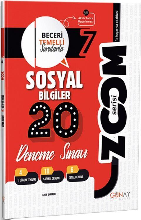 Günay Yayınları 7. Sınıf Sosyal Bilgiler Zoom 20 Deneme